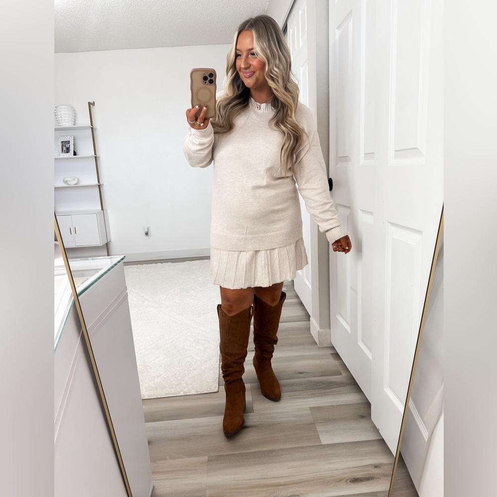 Elegant Cream Sweater set